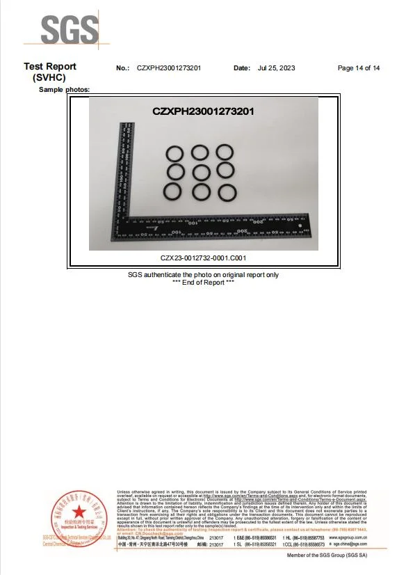 NBR FKM EPDM CR Silicone O-ring voor automobiel- en ruimtevaarttoepassingen 13