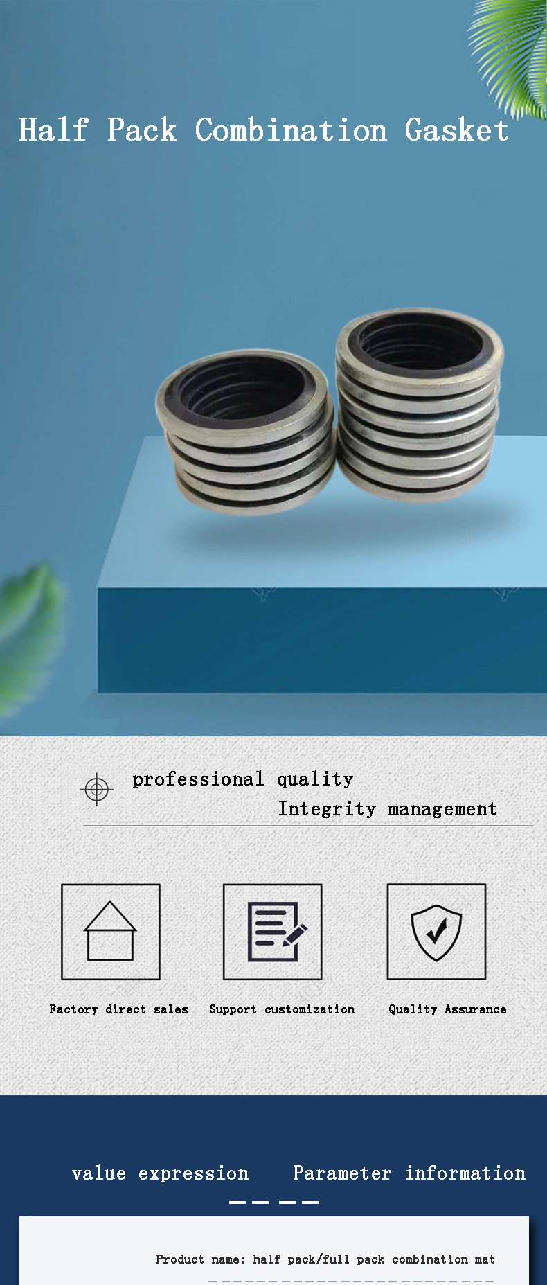 OEM Seal M12 Carbon Steel Nitrile Rubber Gasket Bonded Sealing Washers 0