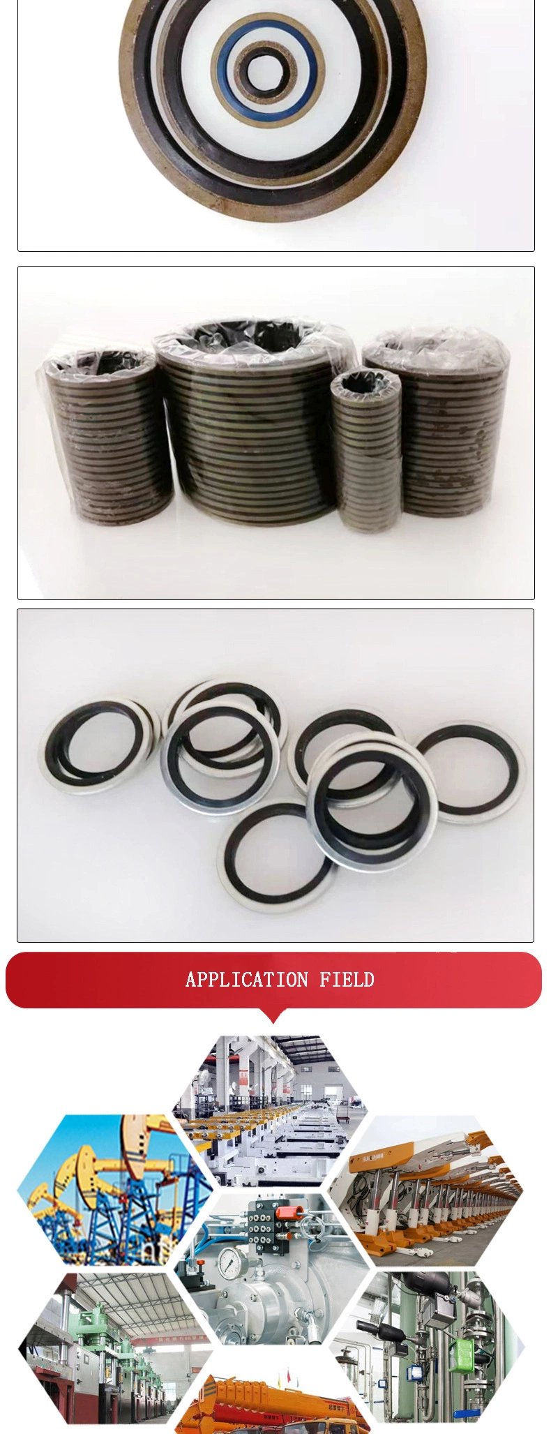 OEM Seal M12 Carbon Steel Nitrile Rubber Gasket Bonded Sealing Washers 3